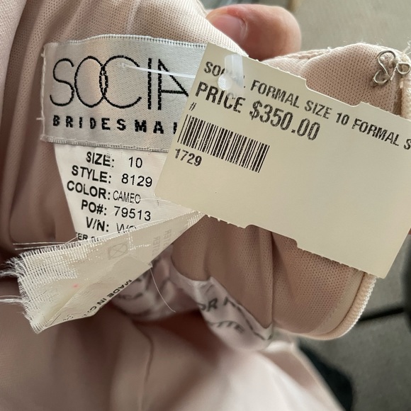 FREE SHIPPING BRAND NEW STRAPLESS CHIFFON DRESS - Picture 4 of 4